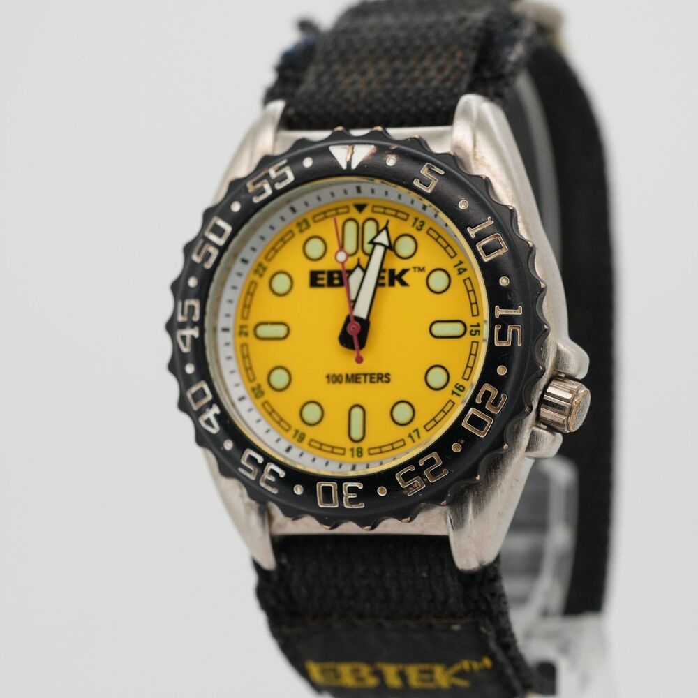 Eddie Bauer EBTEK 3588 39mm Sport Diver Style Quartz Watch 100M New Battery